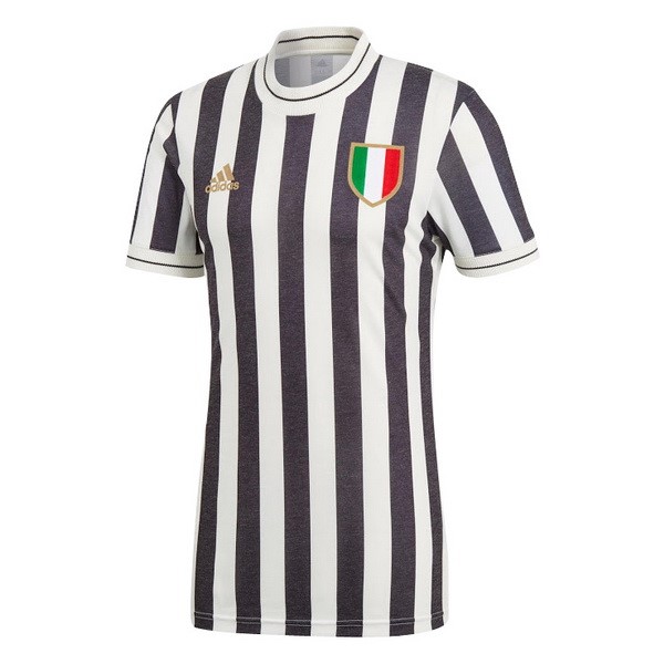 Maillot Football Juventus Édition Commémorative 2018-19 Blanc Noir